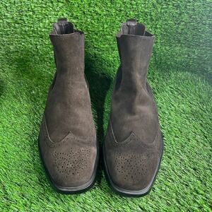 Tod's Men's Suede Chocolate Brown Ankle Chelsea‎ Boots - Size 10 - Made in Italy